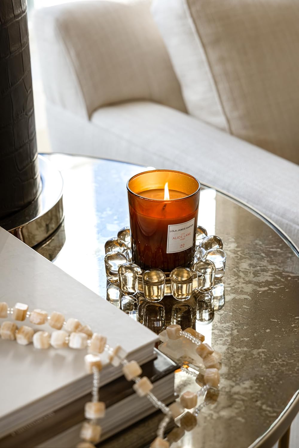 Modern Grey Candle - View 5