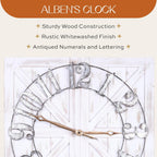 Farmhouse Wood Wall Clock — 24" - View 4