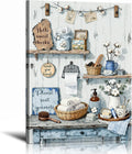 Wood Canvas Wall Art — 12" — Style-17