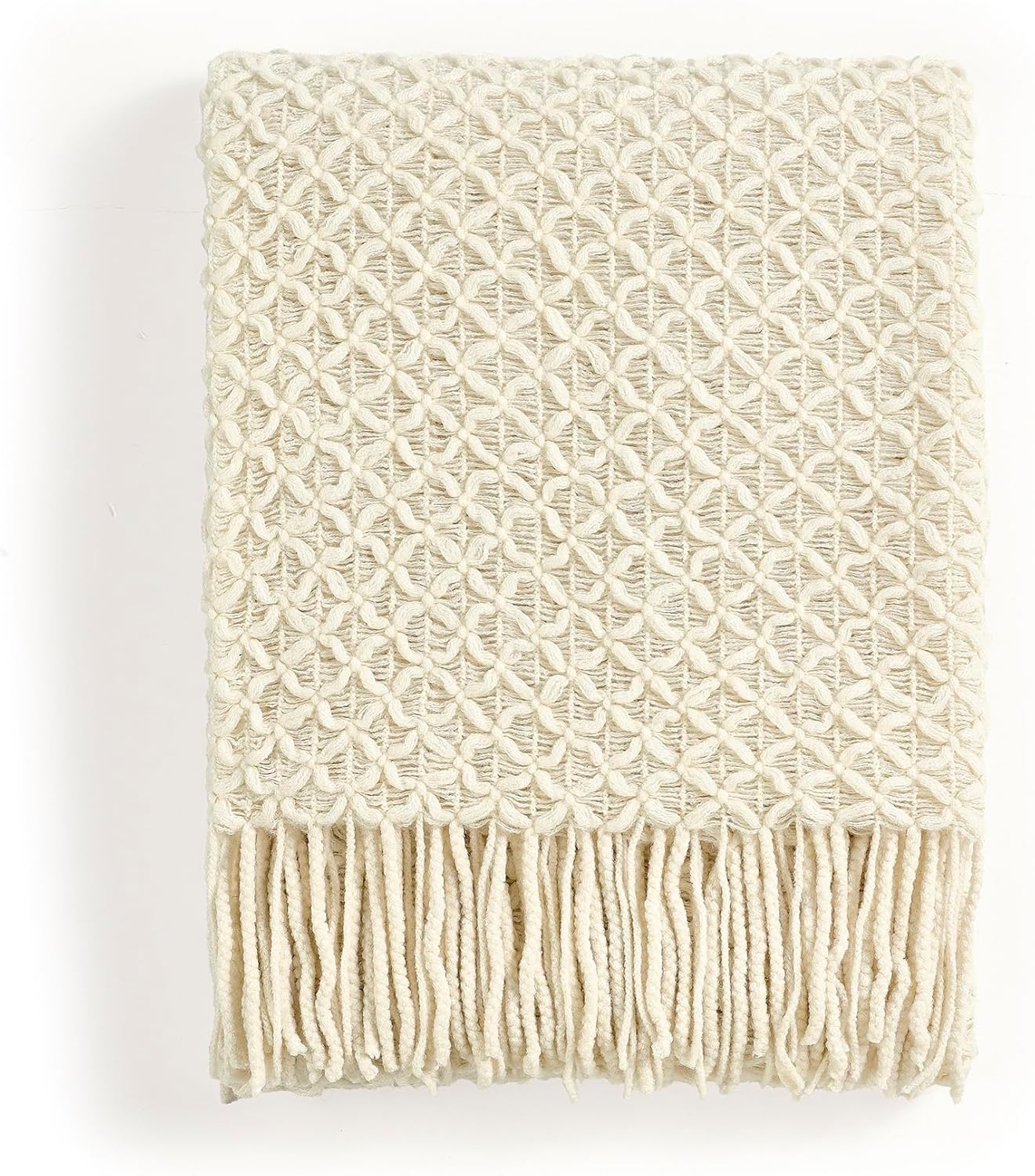 Boho Beige Throw Pillow — 50" — Beige X
