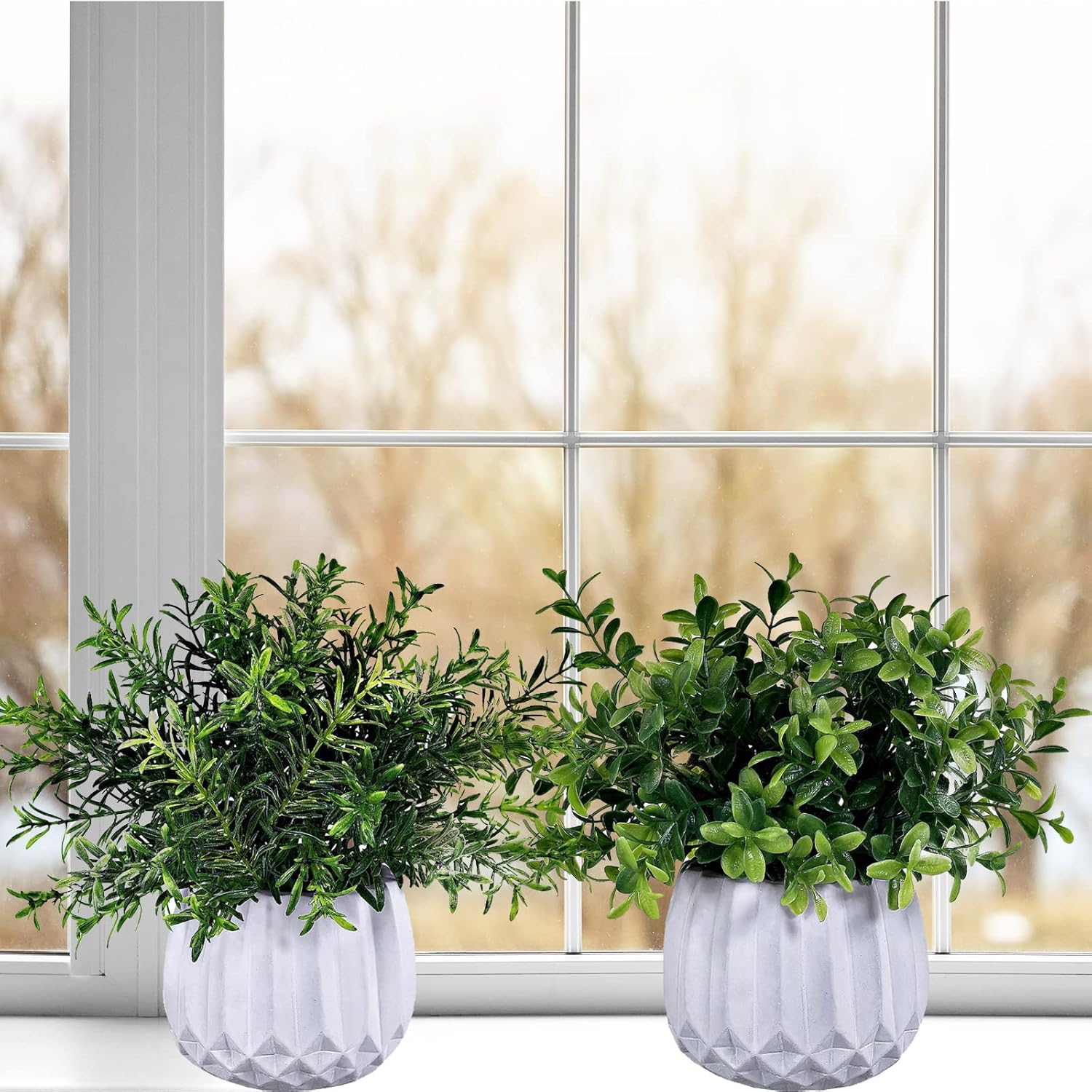Modern Wood Artificial Plant - View 4
