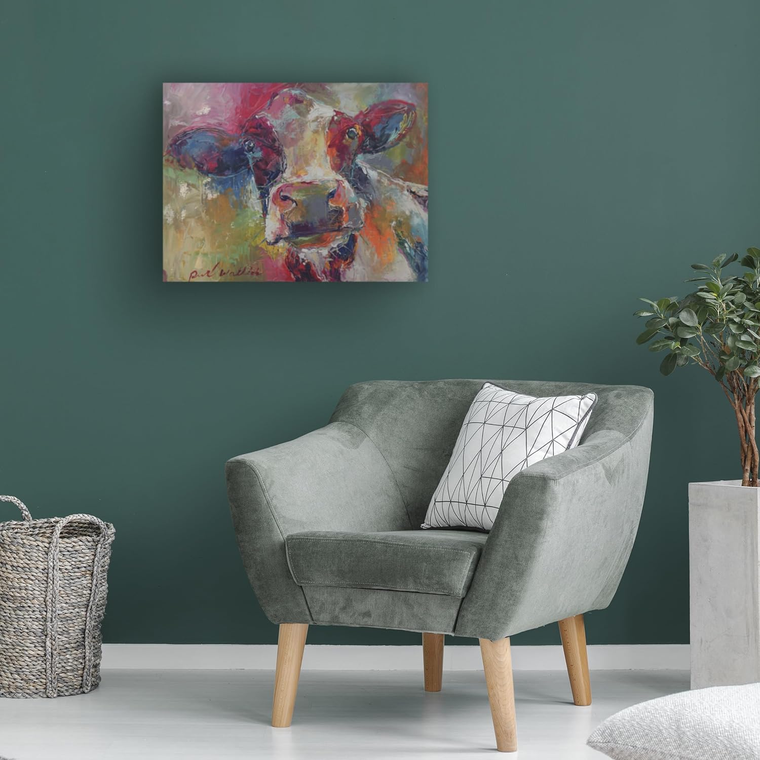 Wrapped Canvas Fabric Canvas Wall Art — 4592" - View 4