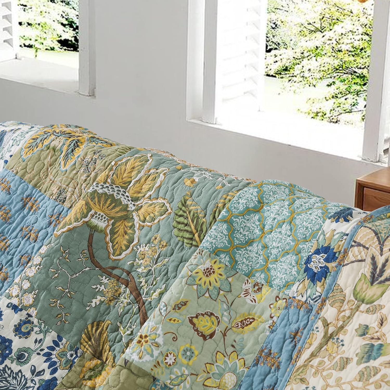 Boho Blue Throw Pillow — 78" - View 3