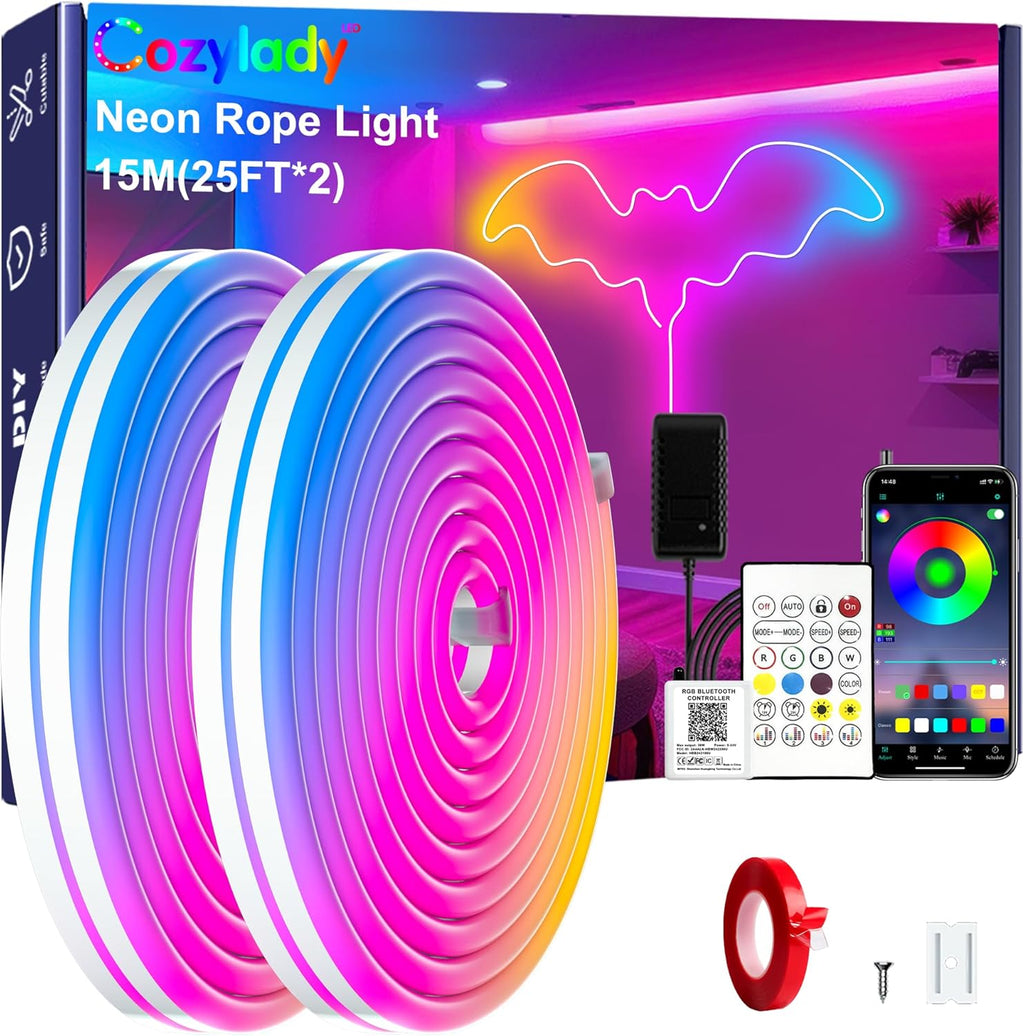 RGB Rattan LED Strip Light — 50 ft
