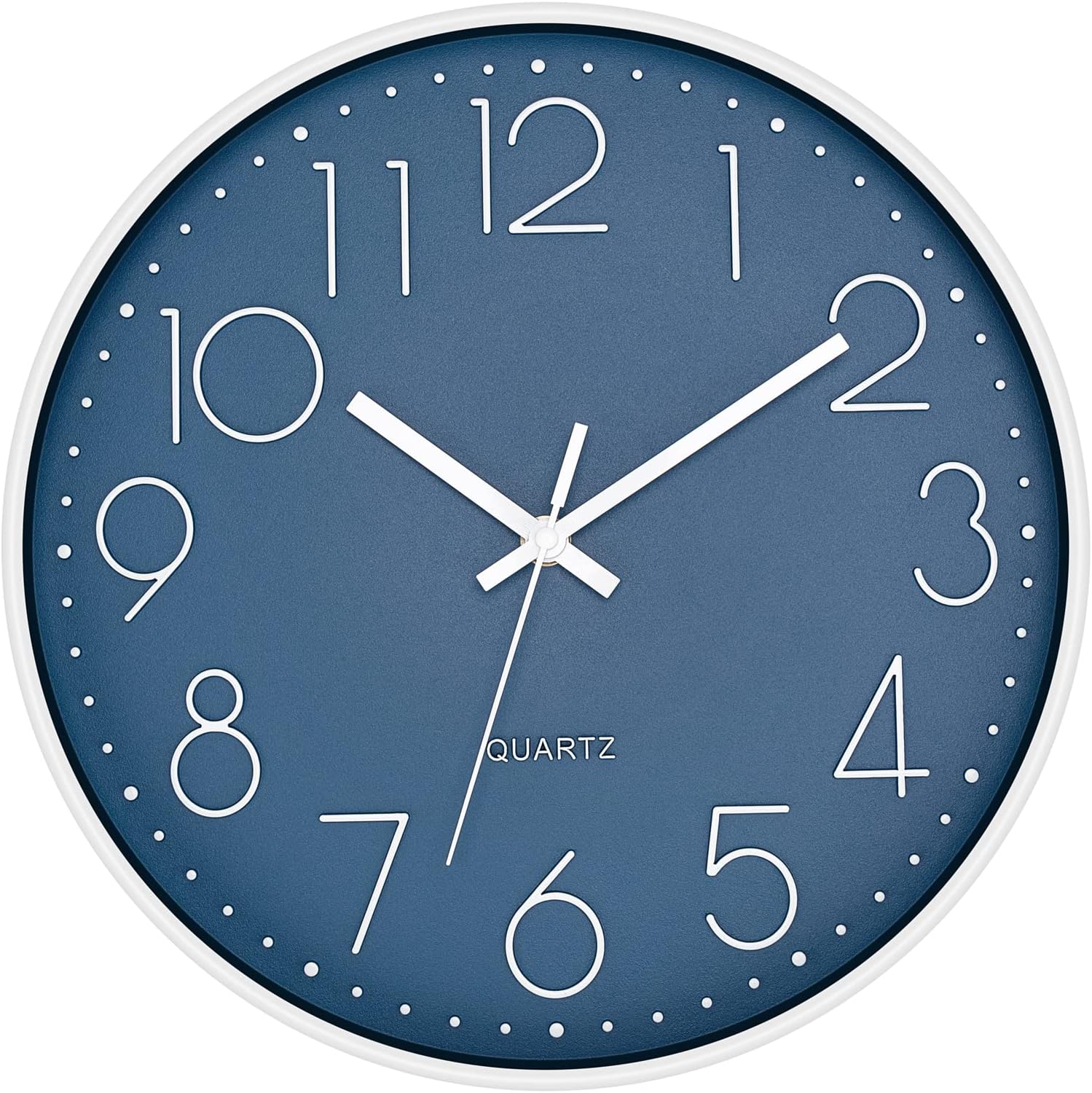 Battery Operated Luxe Beige Wall Clock — 12" — Cerulean