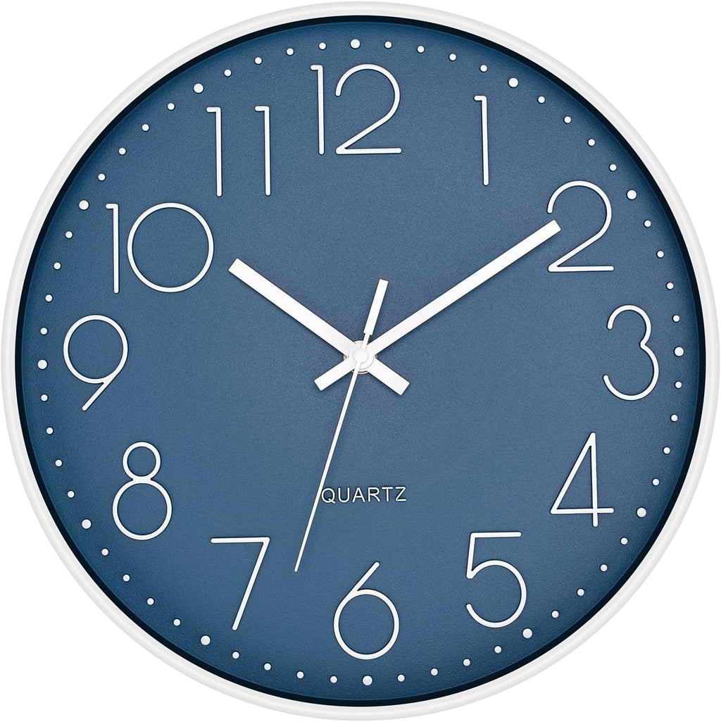 Battery Operated Luxe Beige Wall Clock — 14" — Cerulean
