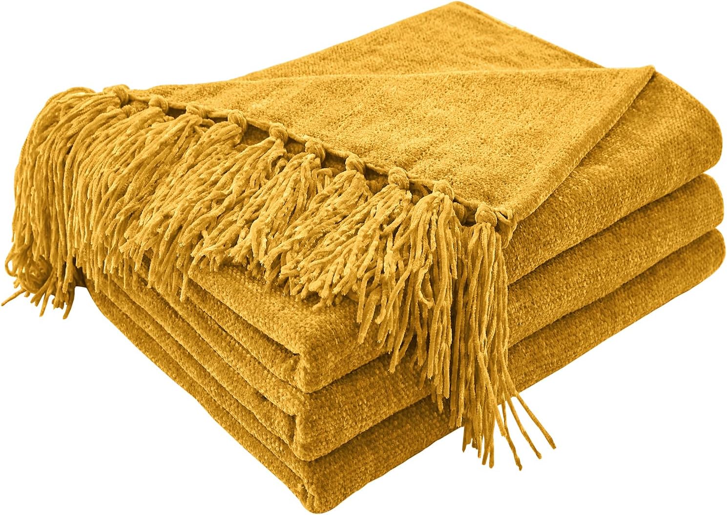 Chenille Boho Beige Throw Pillow — 50" — 50"X60"