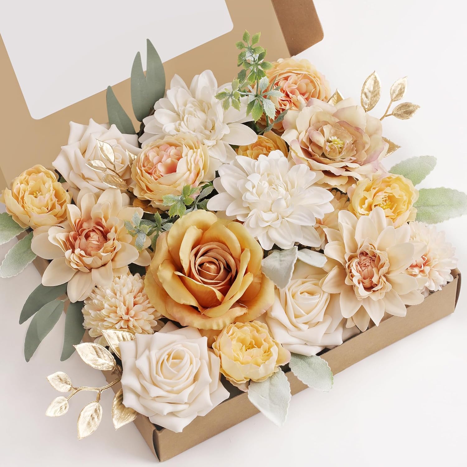 Boho Black Artificial Flowers — Golden Sunrise