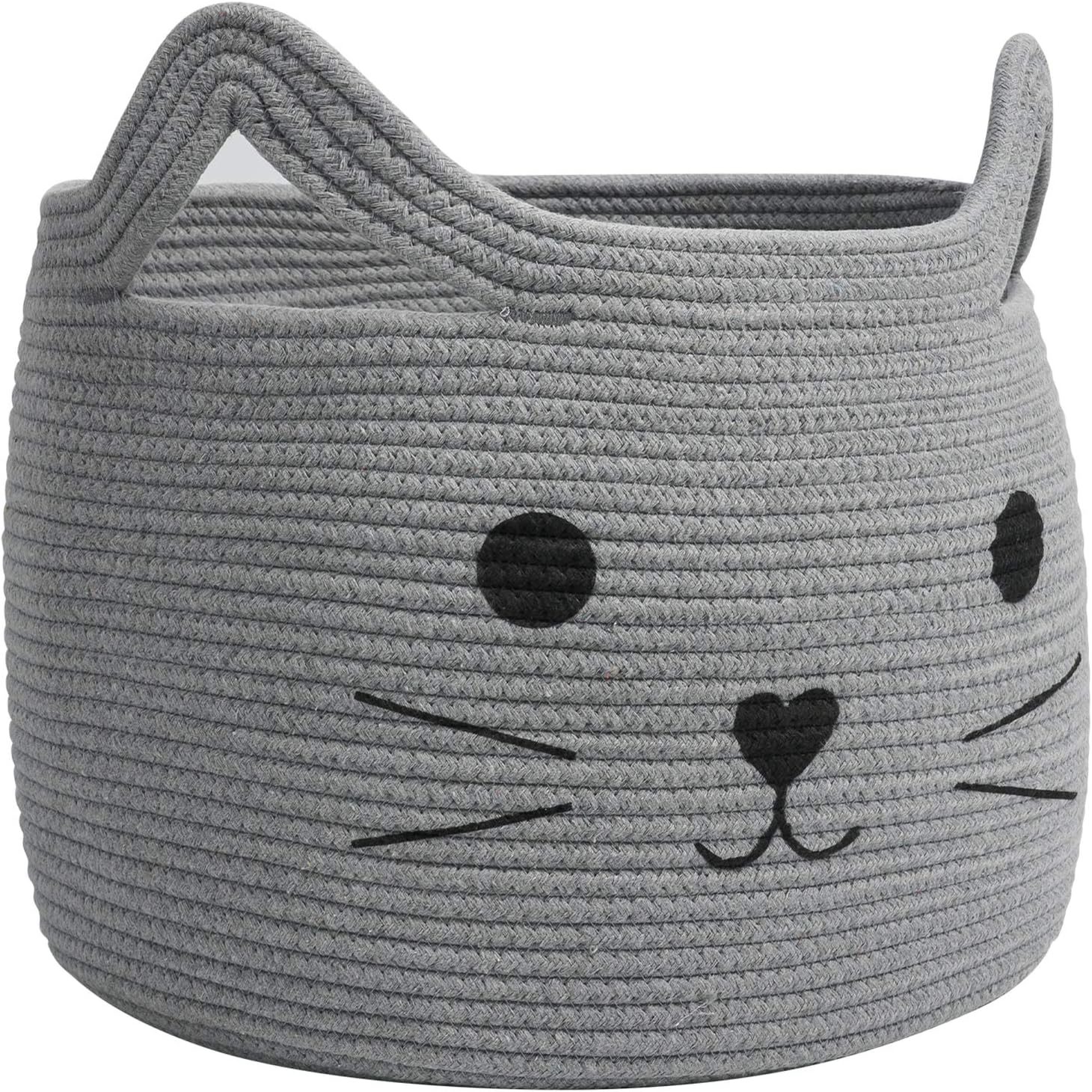 Boho Beige Storage Basket — 9.8" — Gray
