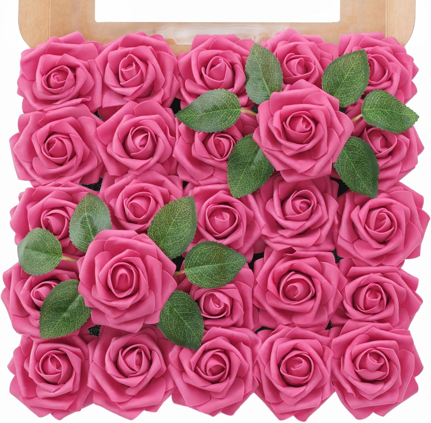 Blue Artificial Flowers — 3" — Hot Pink