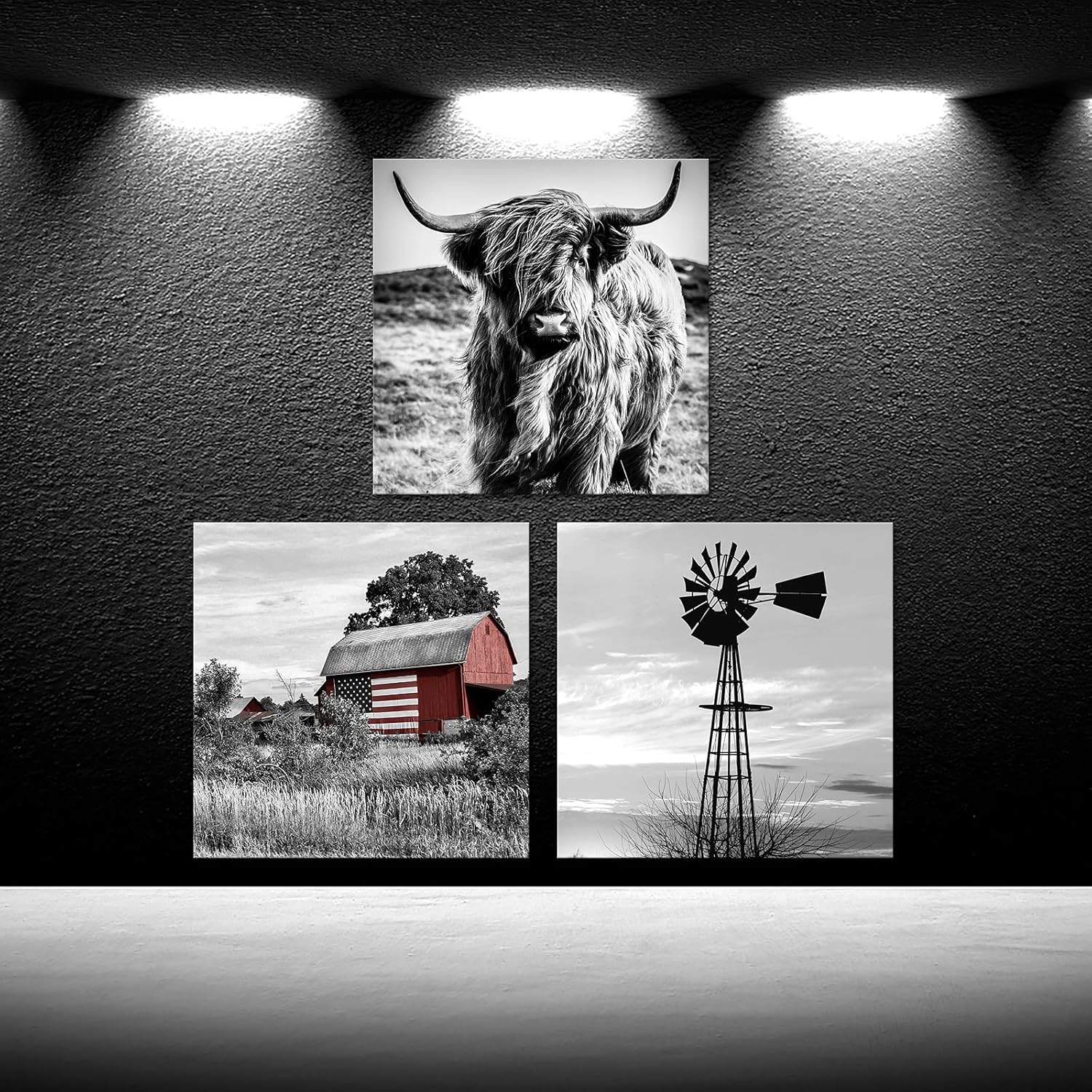 Framed Farmhouse Fabric Wall Art Print — 20x20 - View 2