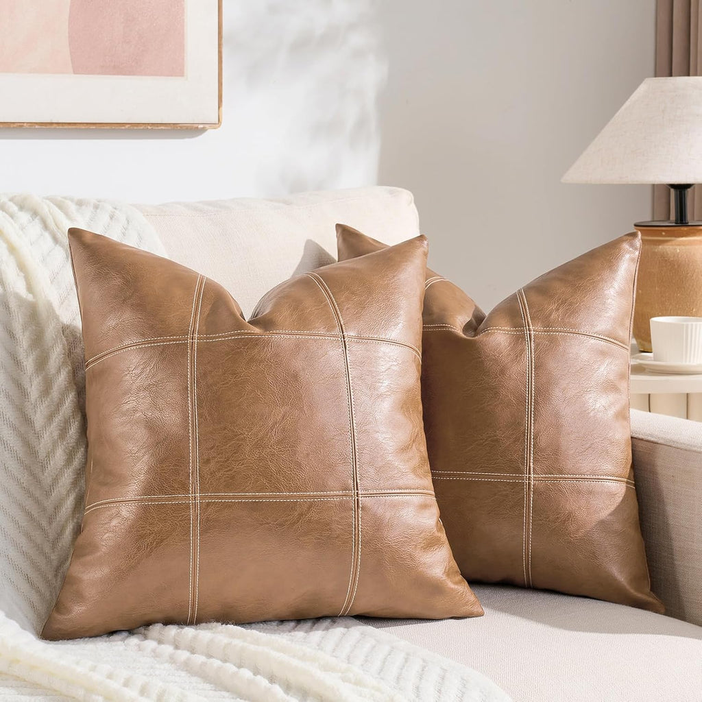 Boho Beige Throw Pillow Cover — 18" — 18" x 18" (Pack of 1)