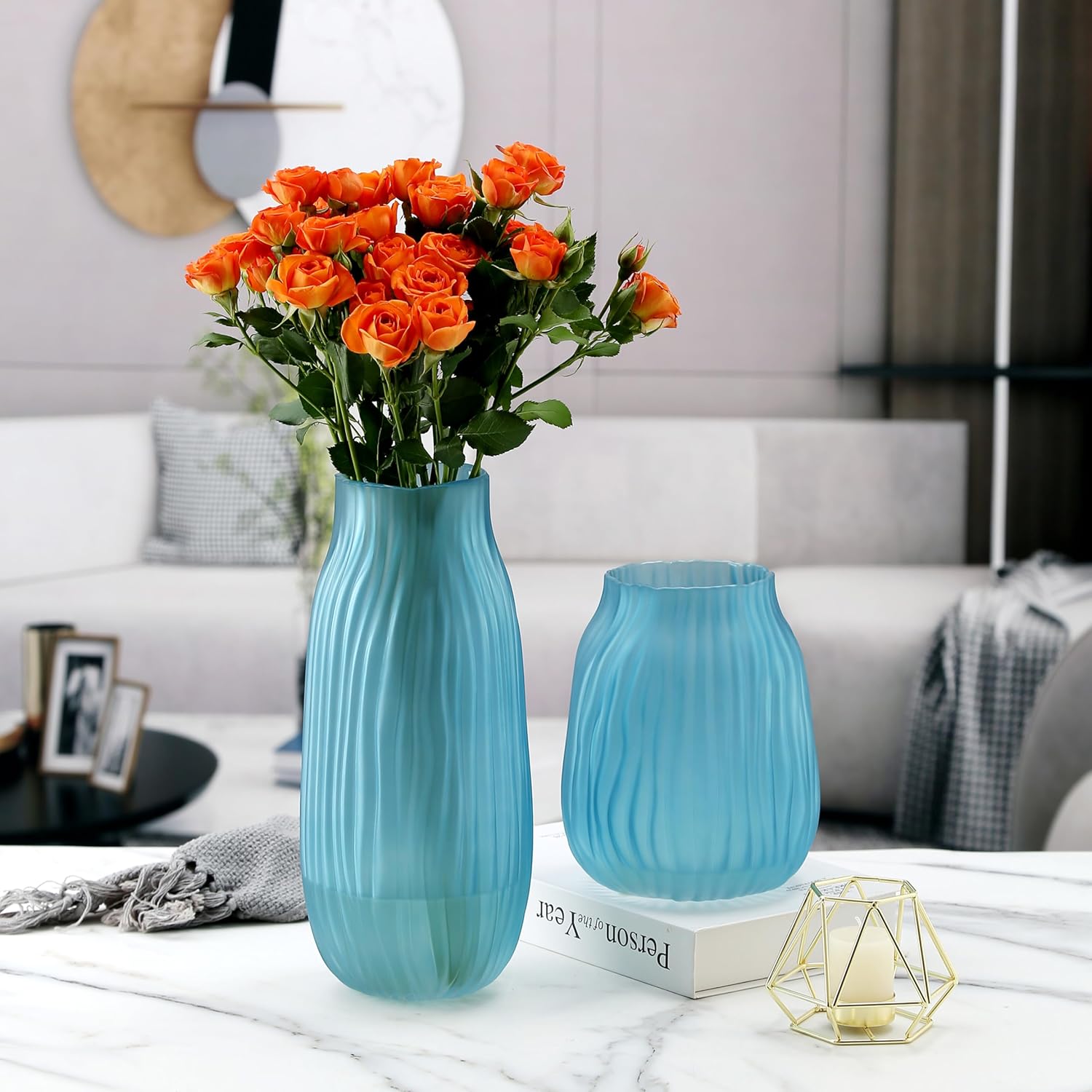 Boho Blue Decorative Vase - View 3