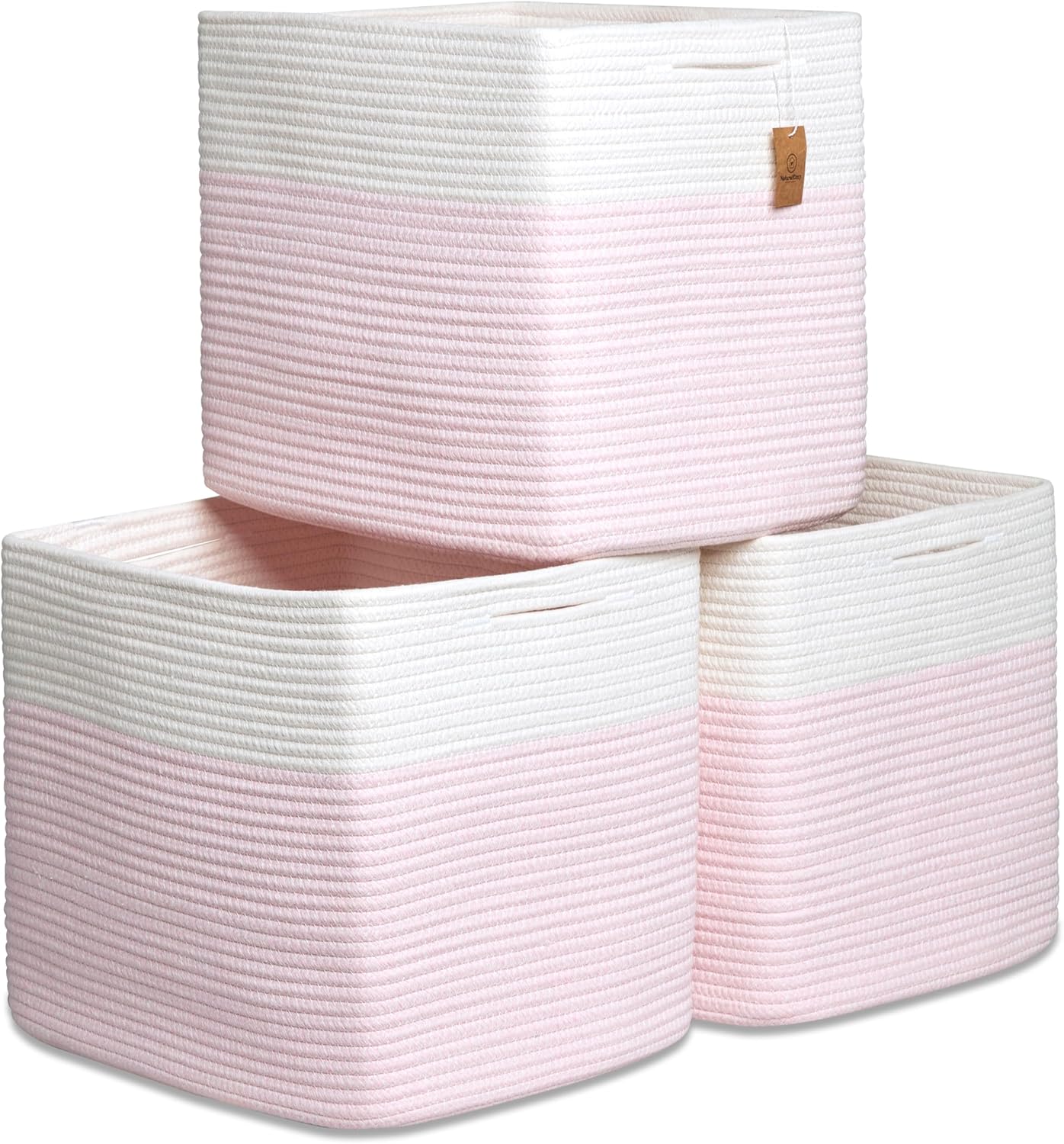Boho Black Vase — 13x15 — Off White & Mixed Pink