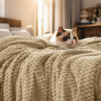 Luxe Beige Throw Pillow — 50"