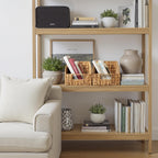 Handwoven Boho Beige Storage Basket — 10" - View 7