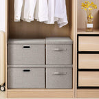 Linen Beige Storage Bin — 6x11 - View 7