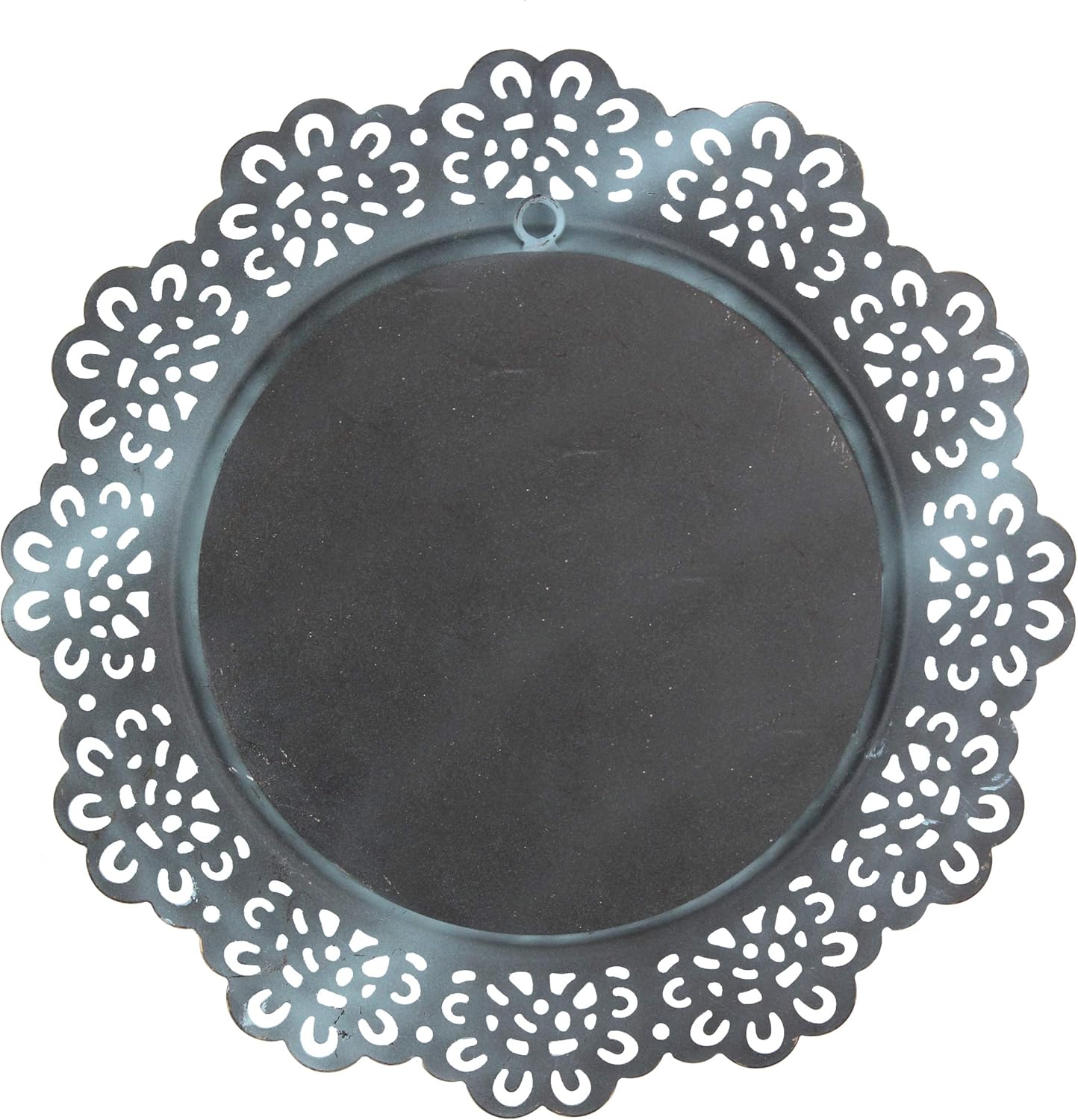 Round Farmhouse Blue Wall Mirror — 12.5" - View 4