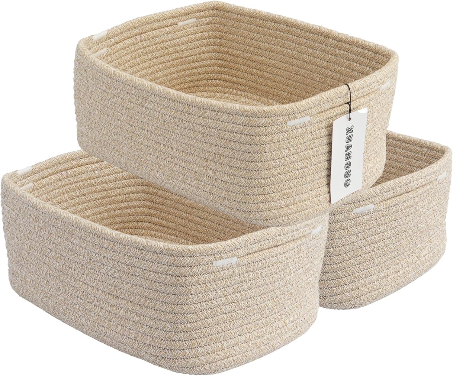Boho Beige Storage Basket — oatmeal