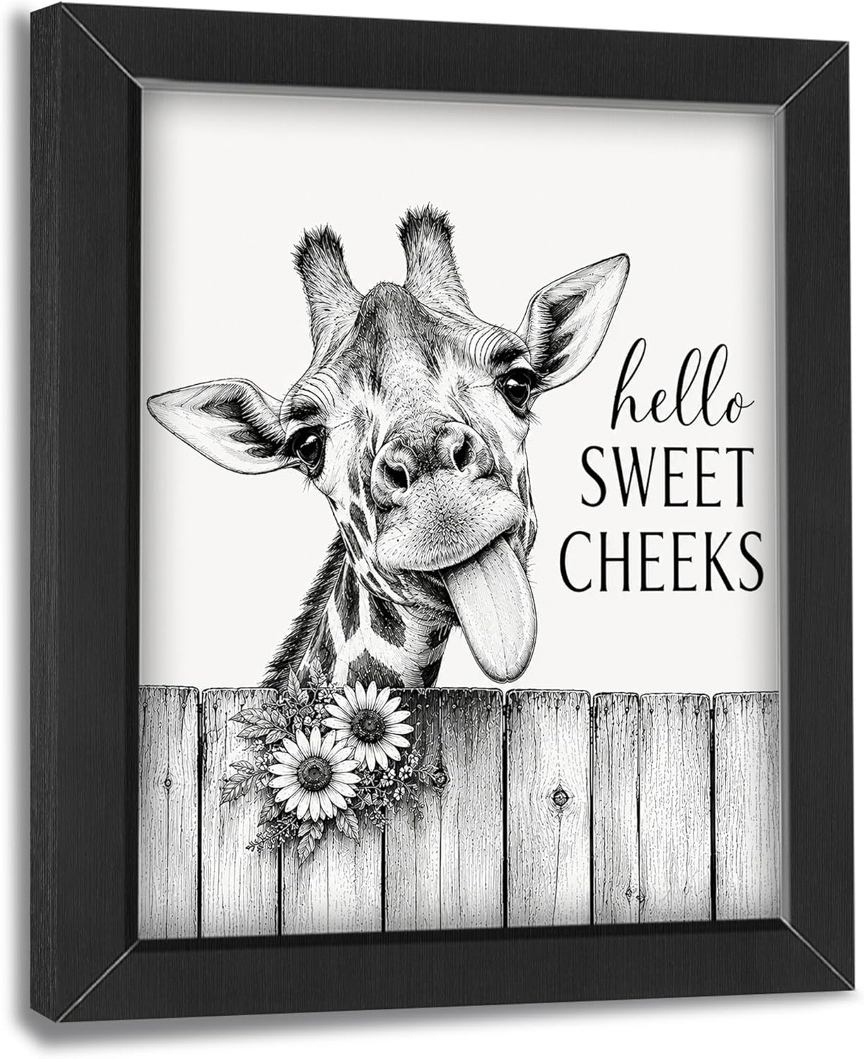 Framed Farmhouse White Wall Art — 12" — Framed Bathroom Art 1