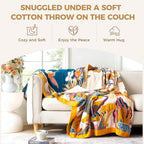 Boho Blue Throw Pillow — 50" - View 5