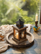 Round Farmhouse Black Candle - View 4