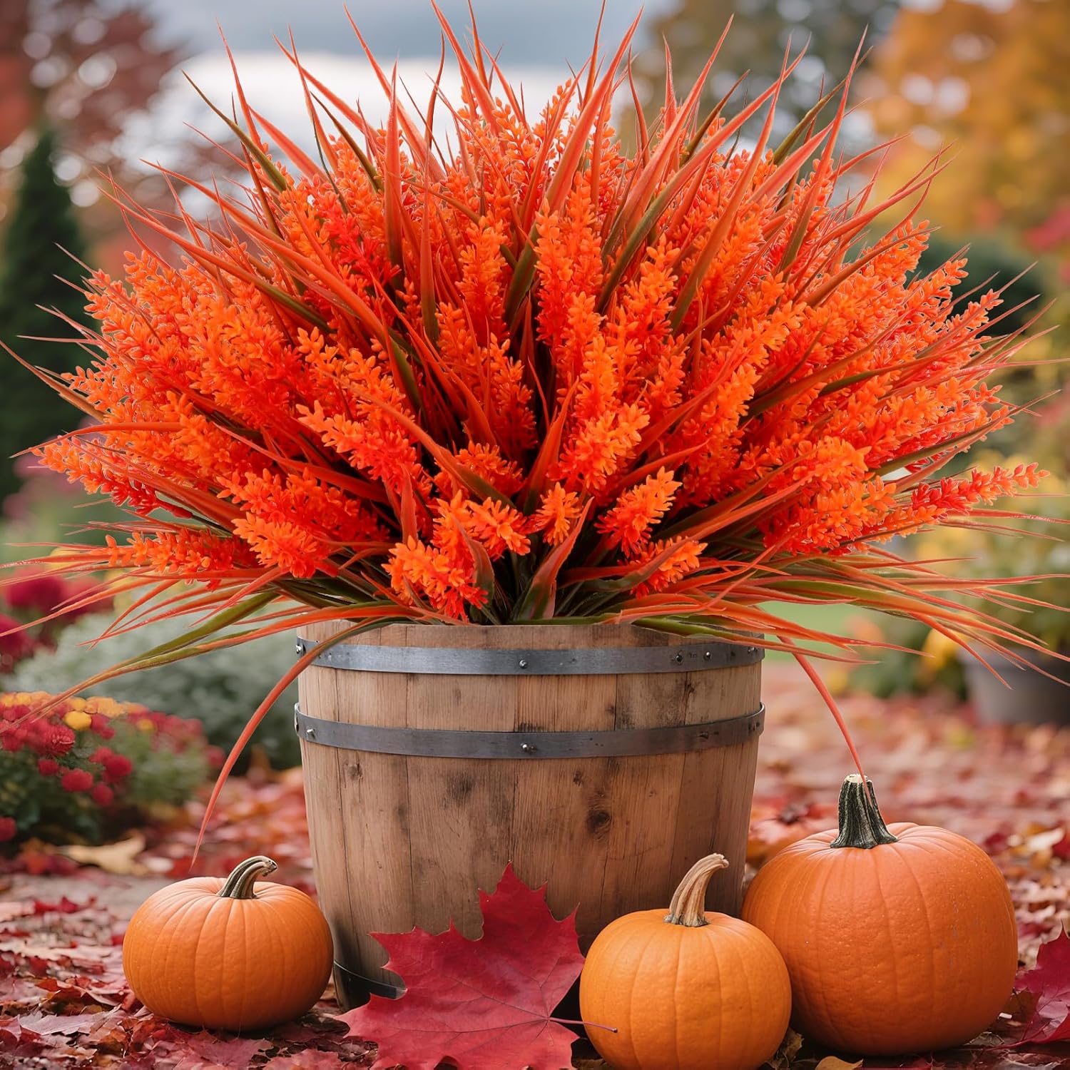 Orange Artificial Plant — Autumn-red