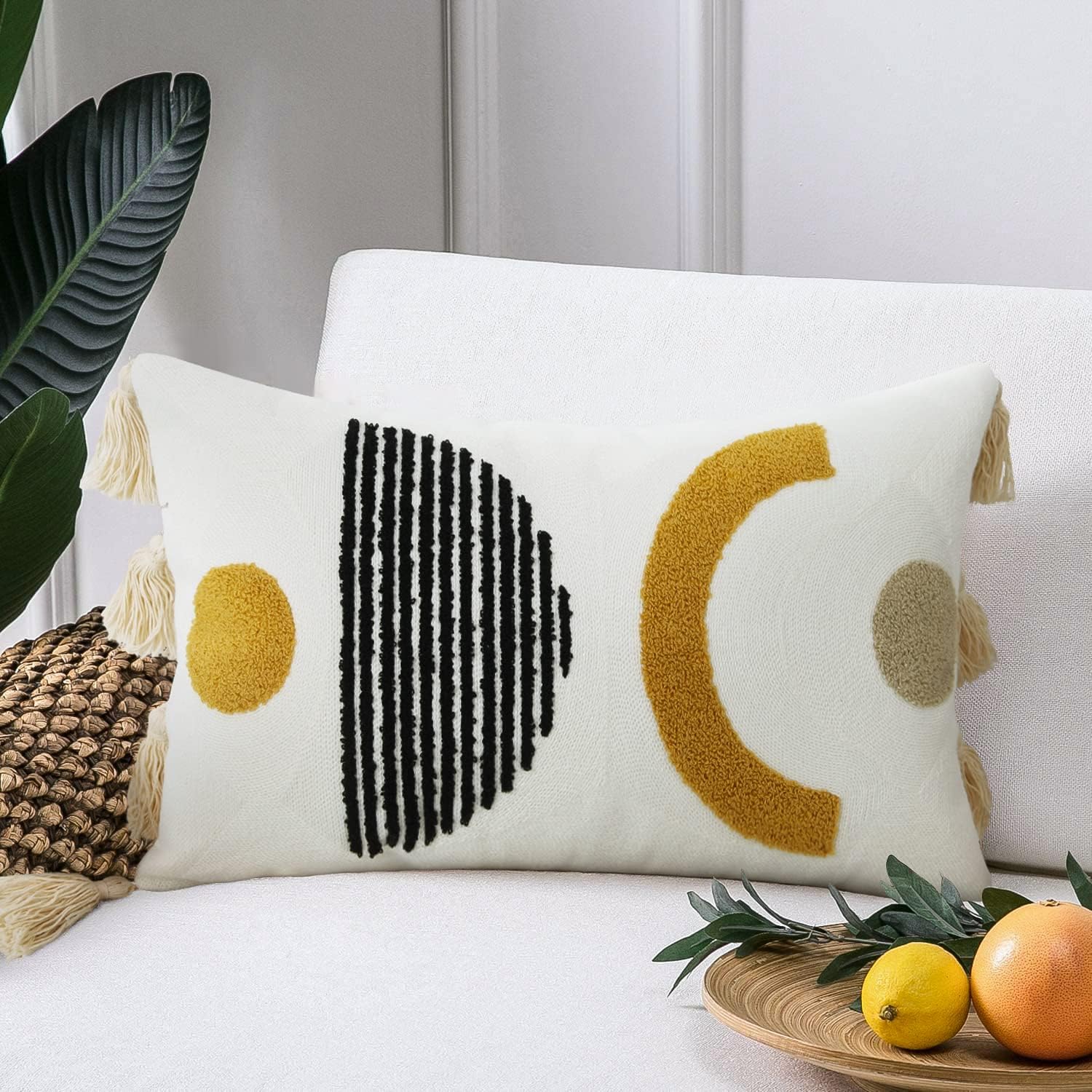 Boho Fabric Pillow Cover — 18" — Geometric