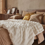 Luxe Beige Throw Pillow — 50x60 - View 4