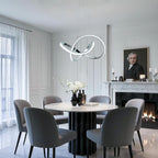 Dimmable Modern Black Chandelier — 7" - View 9