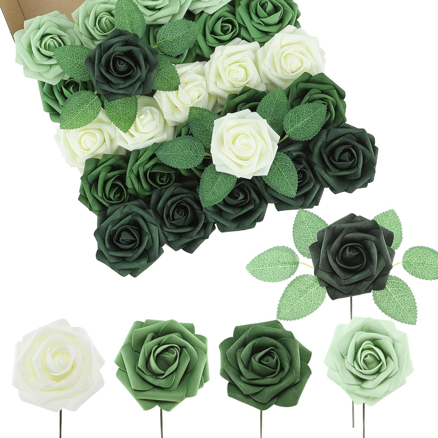 Black Artificial Plant — Ivory Green