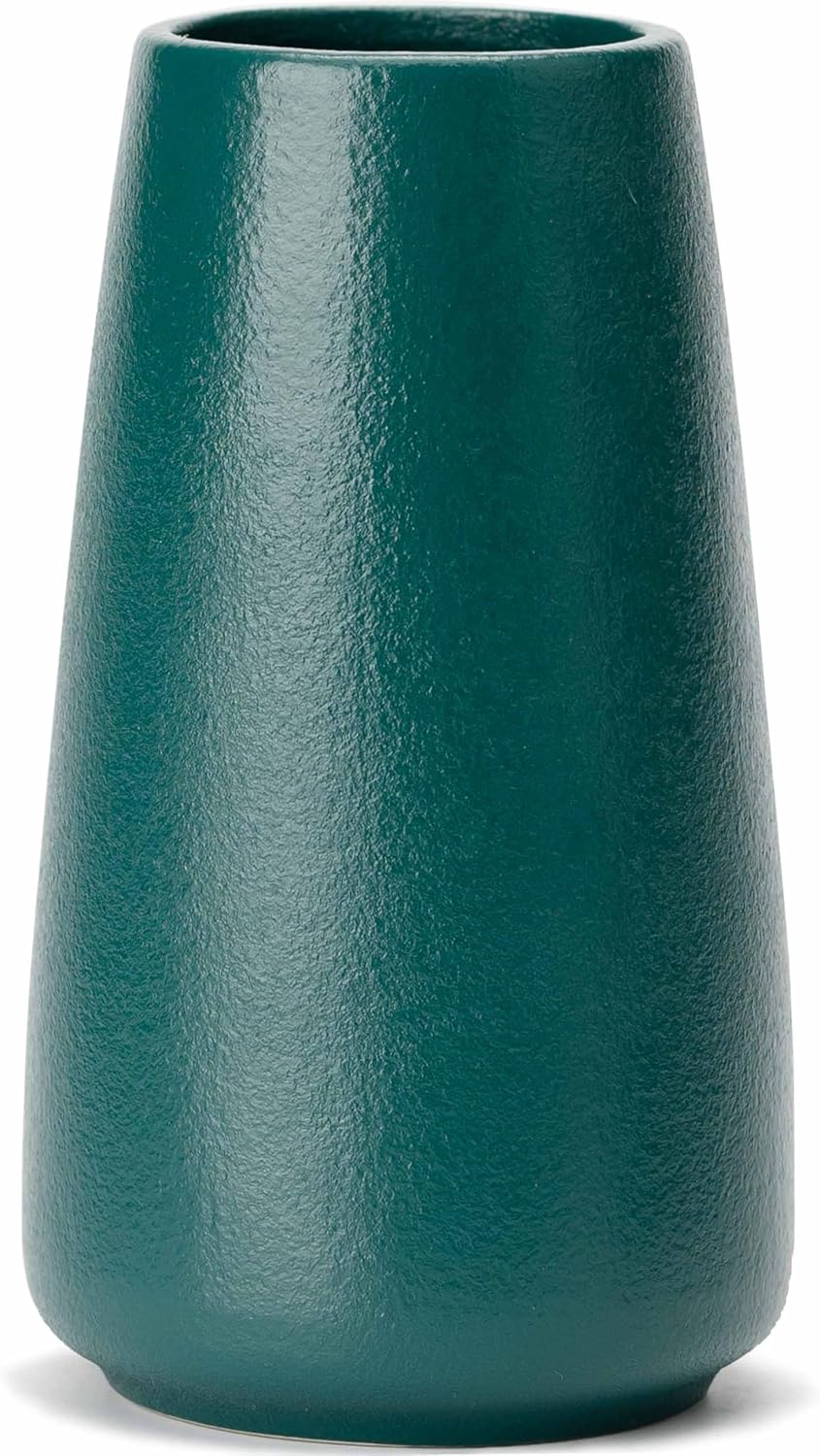 Boho Beige Flower Vase — Green