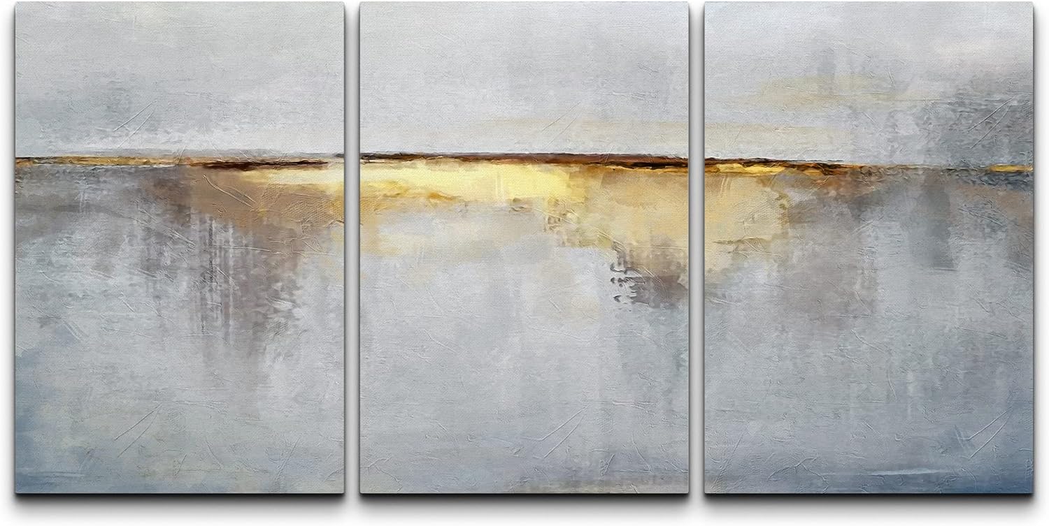 Framed Modern Fabric Wall Art — 16" — 16" x 24" x 3 panels