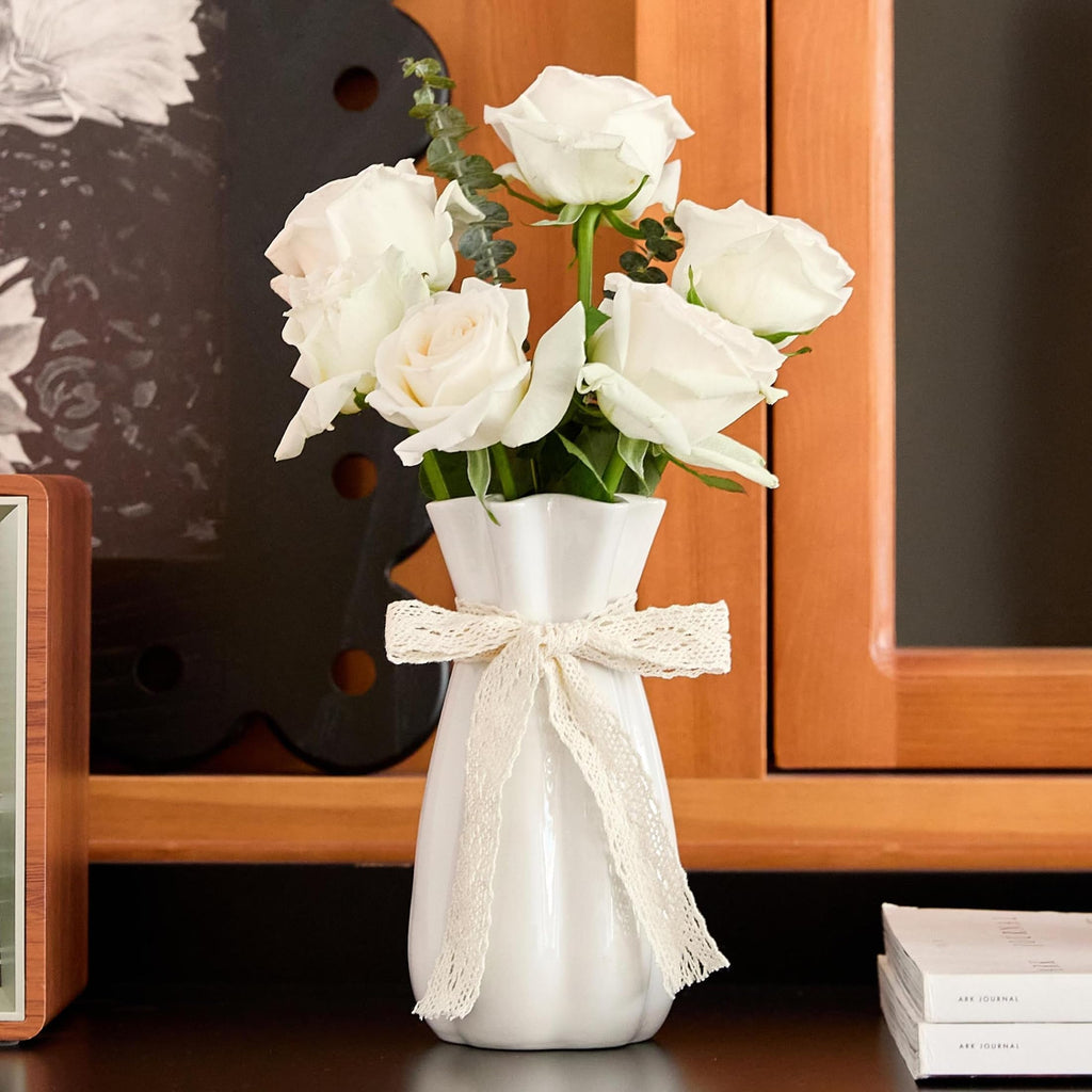 Boho Ceramic Flower Vase — 8"