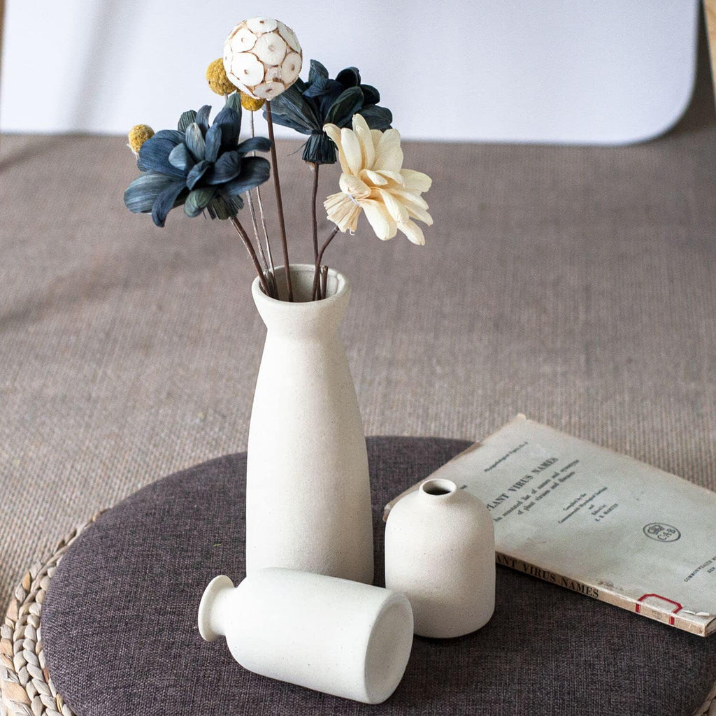 Boho Beige Flower Vase - View 8
