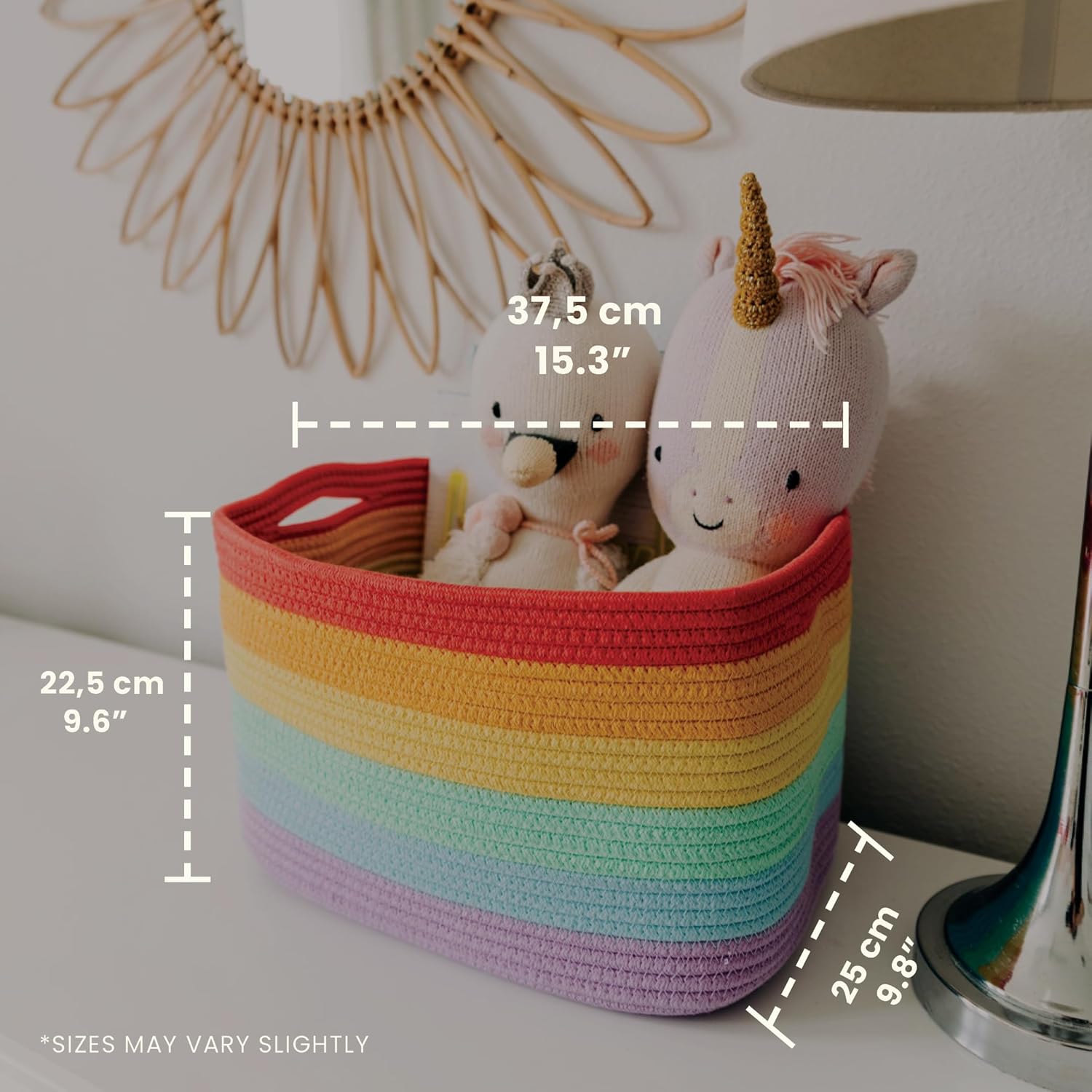 Black Storage Basket — 15" - View 2