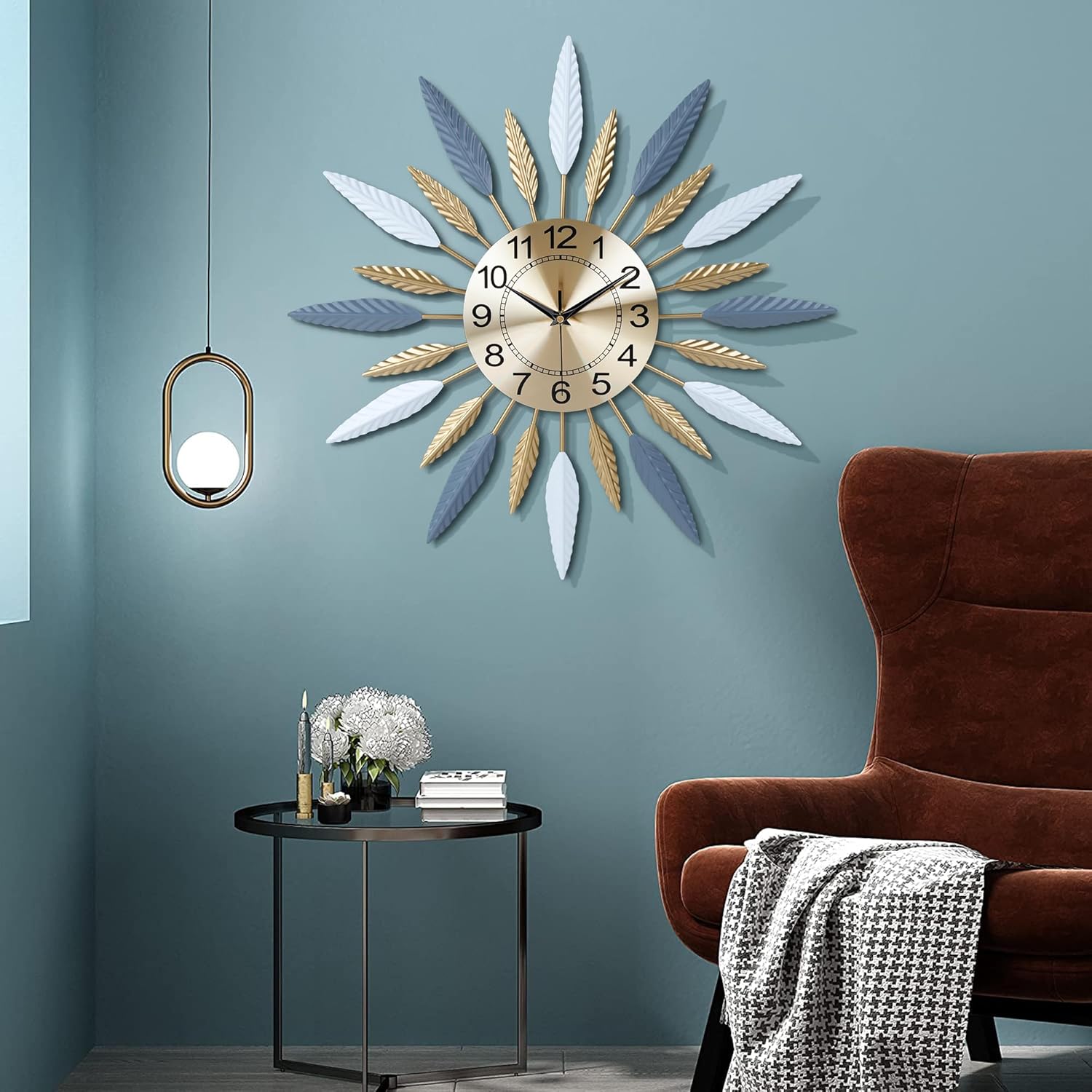 Battery Operated Mid-Century Wall Clock — 23" - View 2