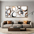 Framed Modern Black Canvas Wall Art — 48" — 48"L x 24"W
