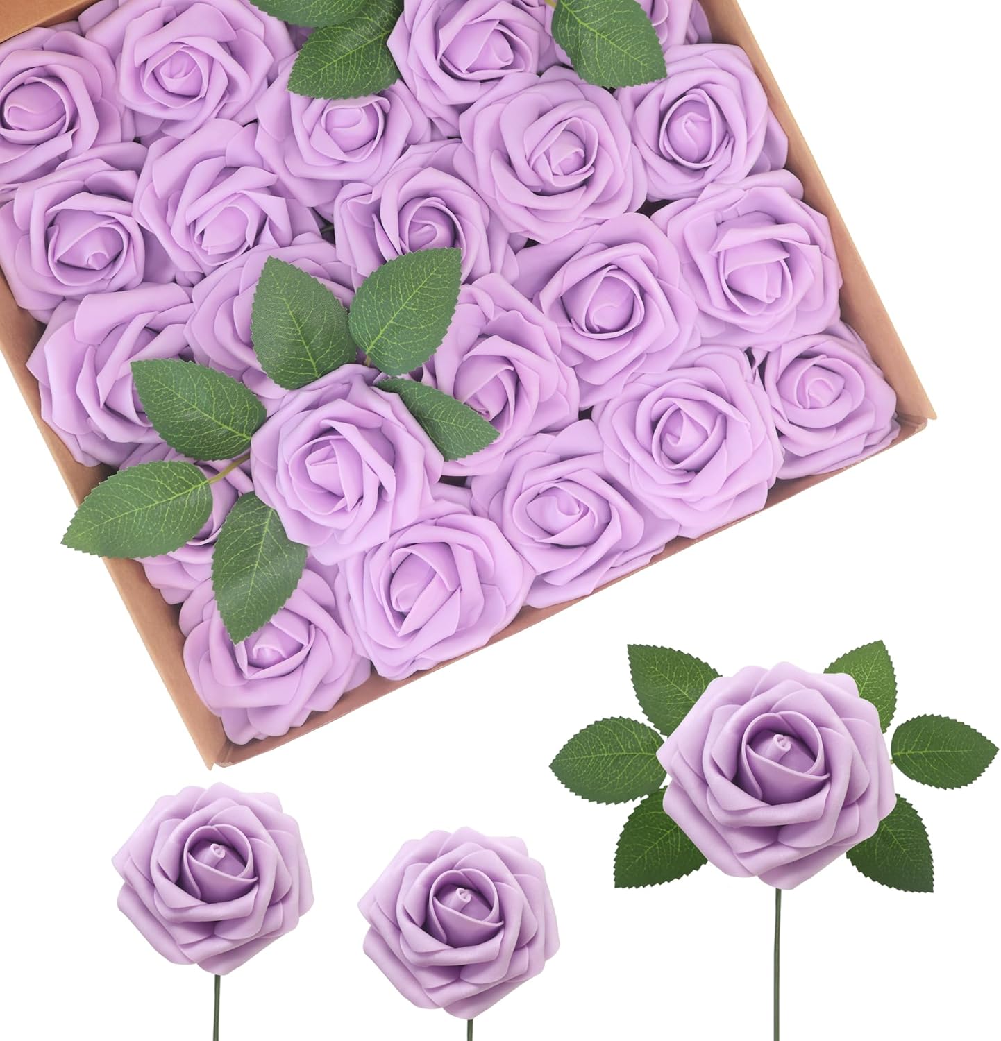 Beige Artificial Flowers — 3" — Regular 3" - 50pcs