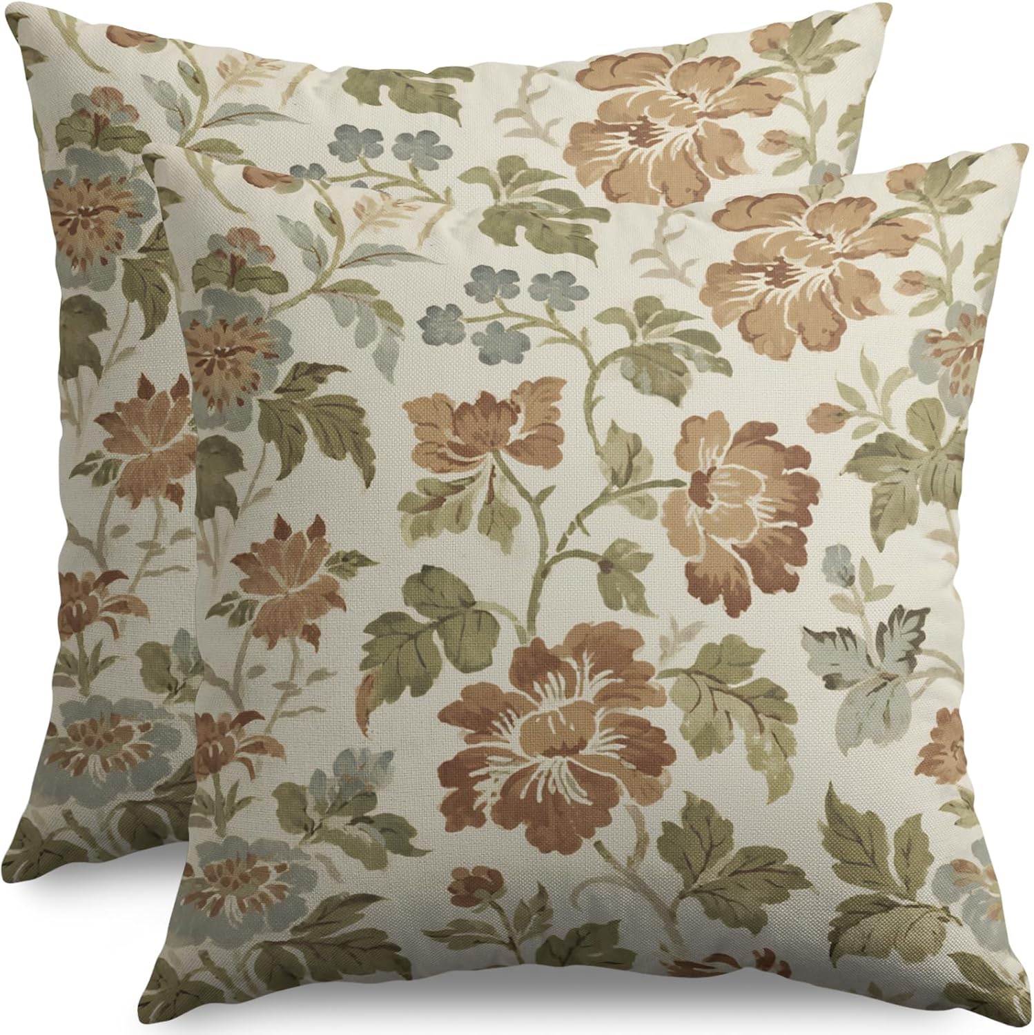 Vintage Boho Beige Pillow Cover — 22" — 22" x 22" (Pack of 2)