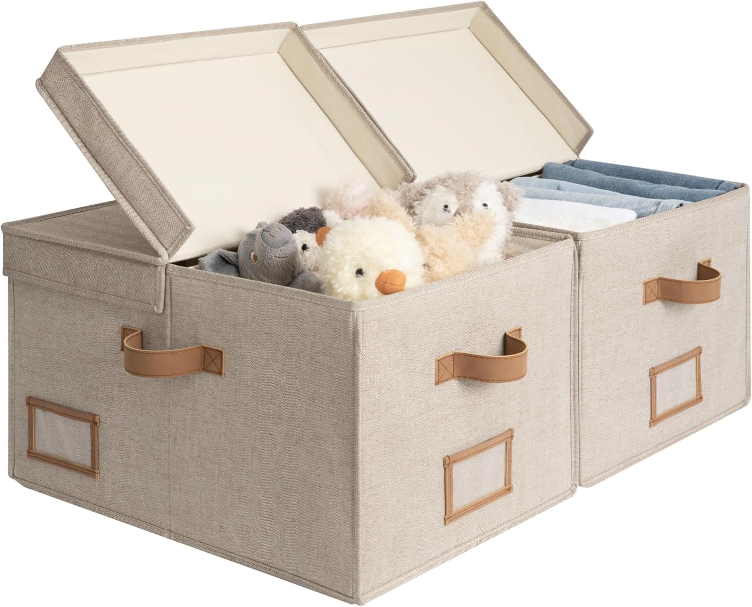 Beige Storage Bin — Mixing of Brown & Beige