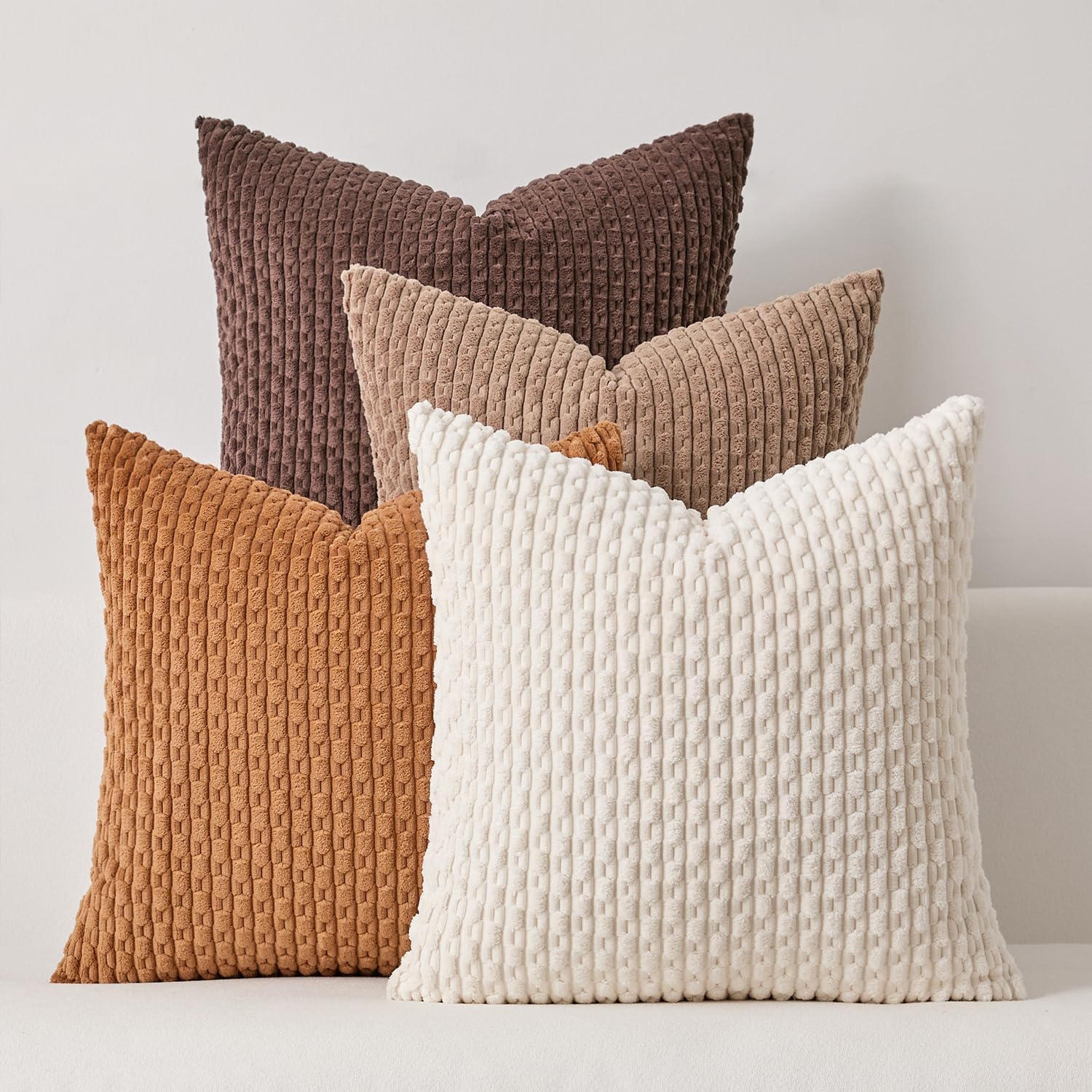 Boho Beige Pillow Cover — 20" — 18" x 18" (Pack of 4)