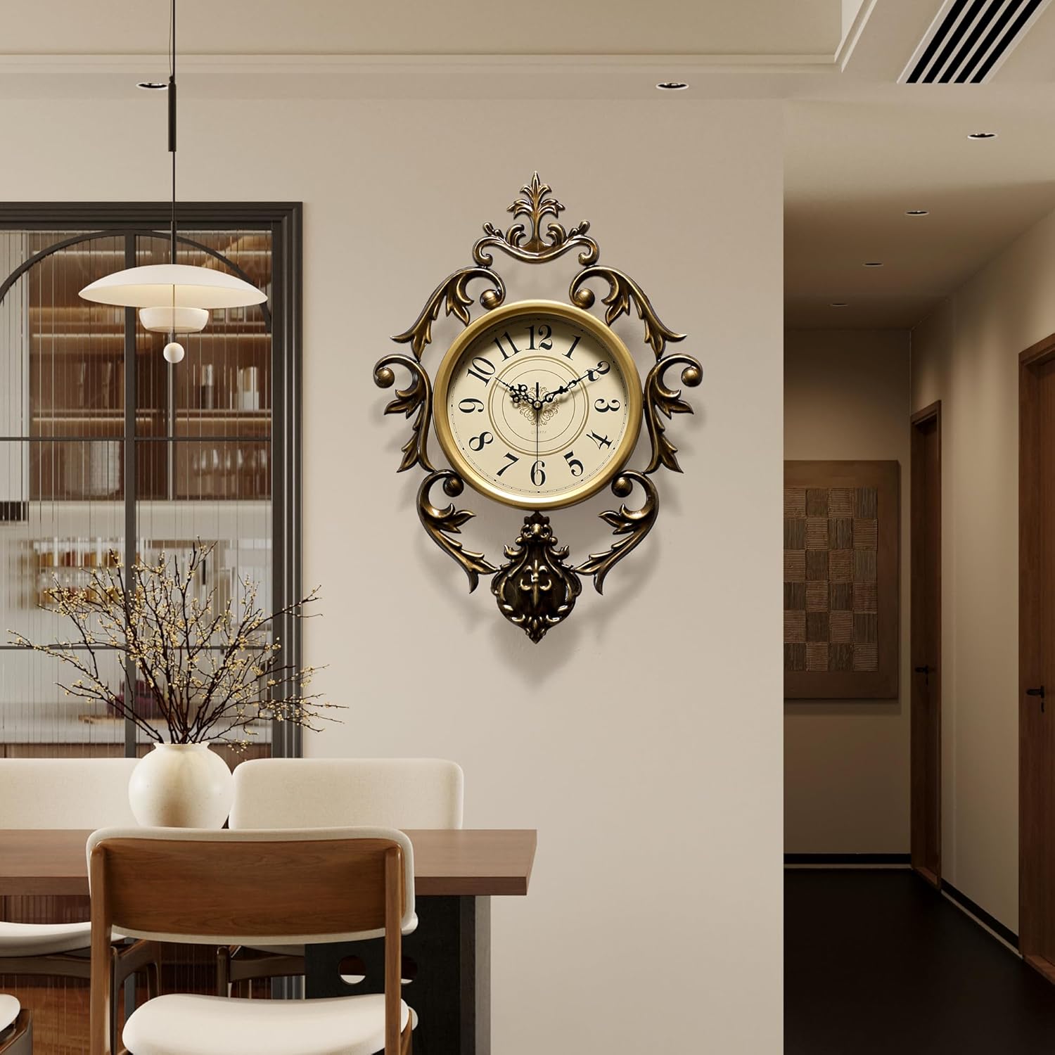 Battery Operated Mid-Century Wall Clock — 21" - View 2