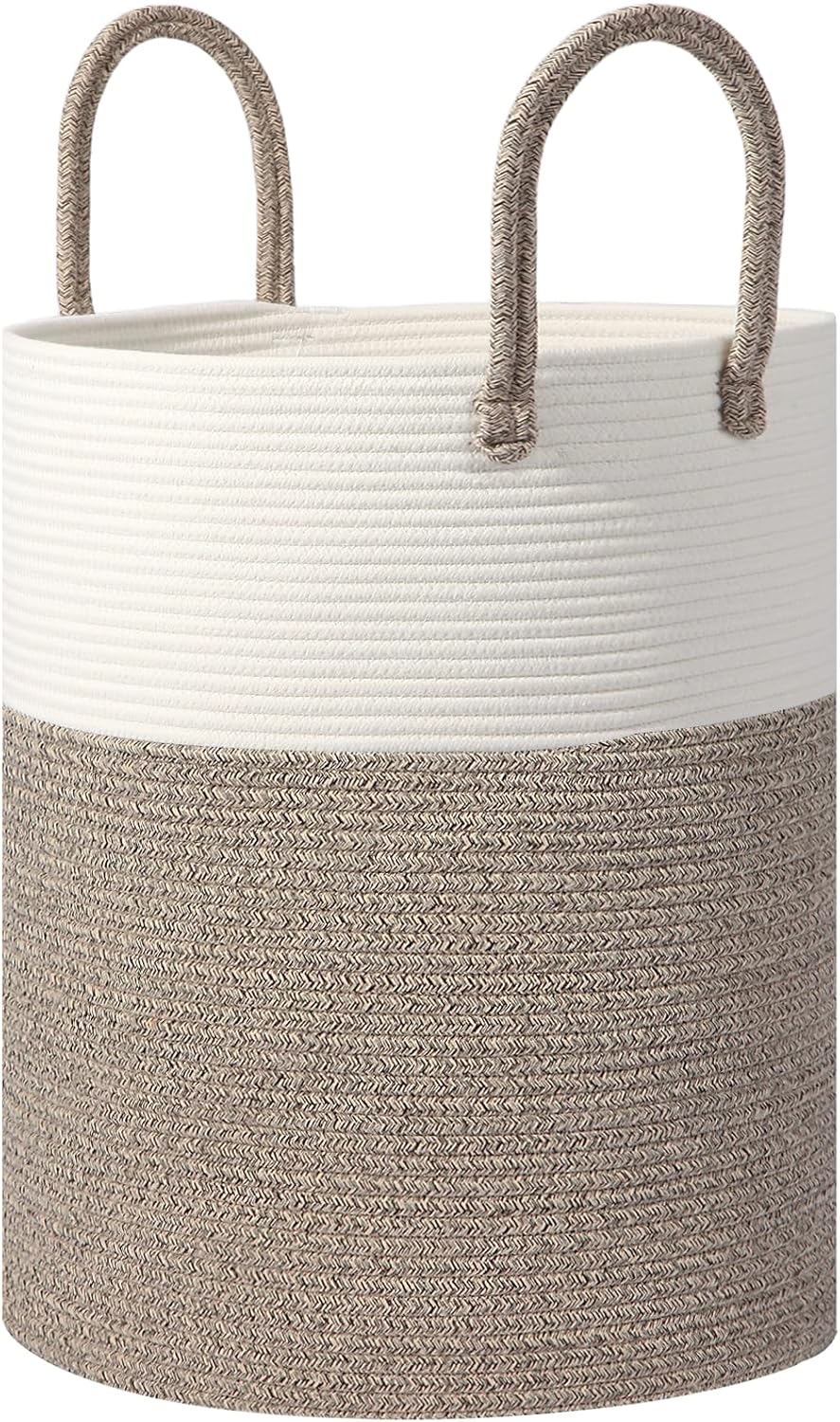 Boho Blue Throw Pillow — White/Brown