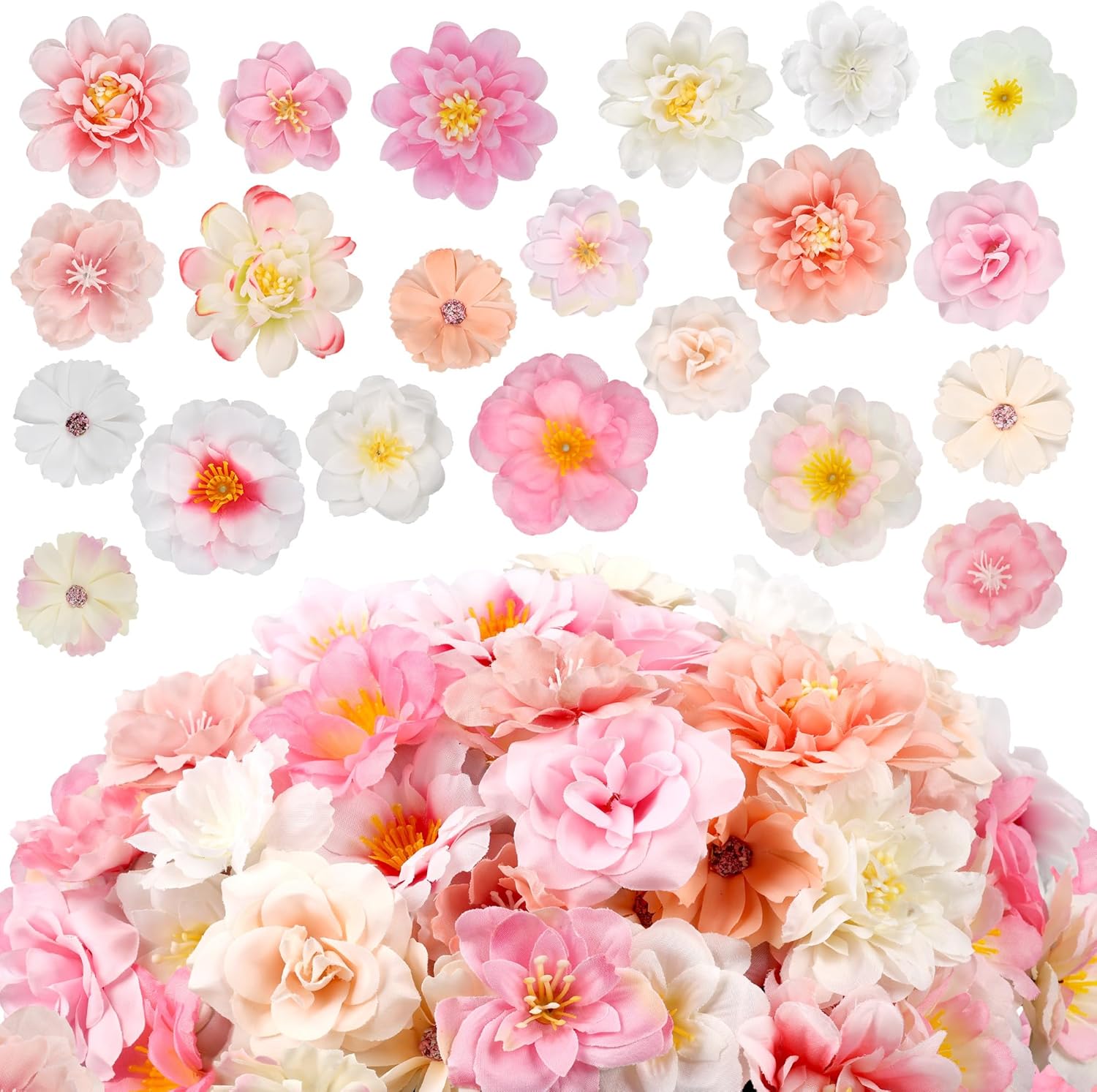 Beige Artificial Plant — Light Pink Mixed