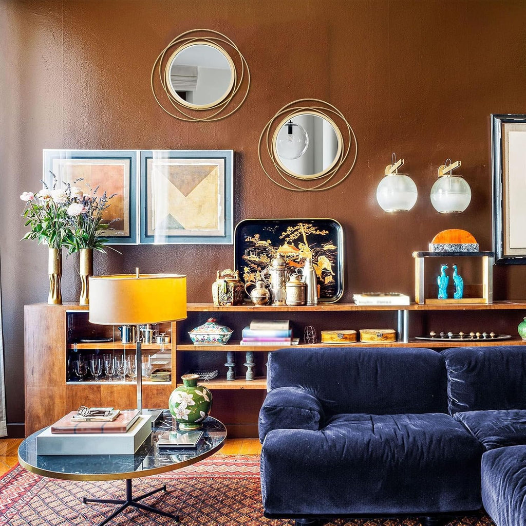 Boho Black Round Mirror - View 3
