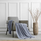 Knit Boho Beige Throw Pillow — 50" - View 6