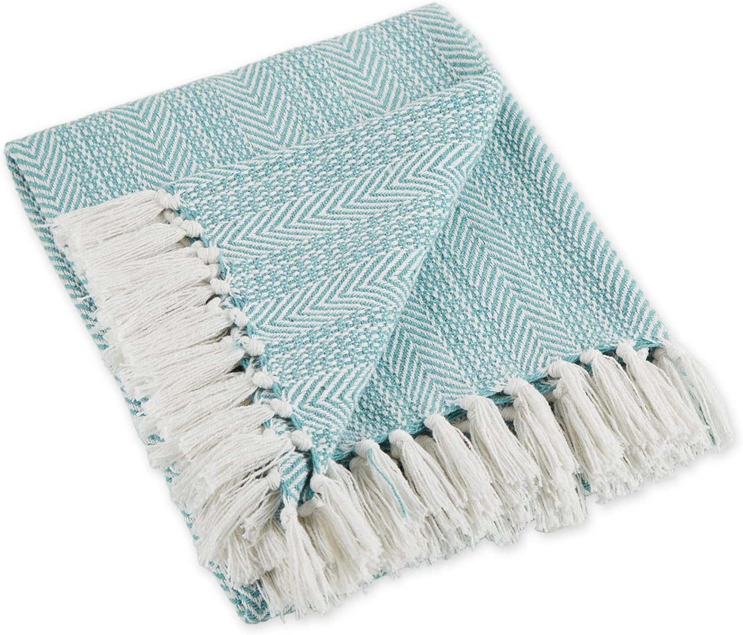 Beige Throw Pillow — 60" — Aqua