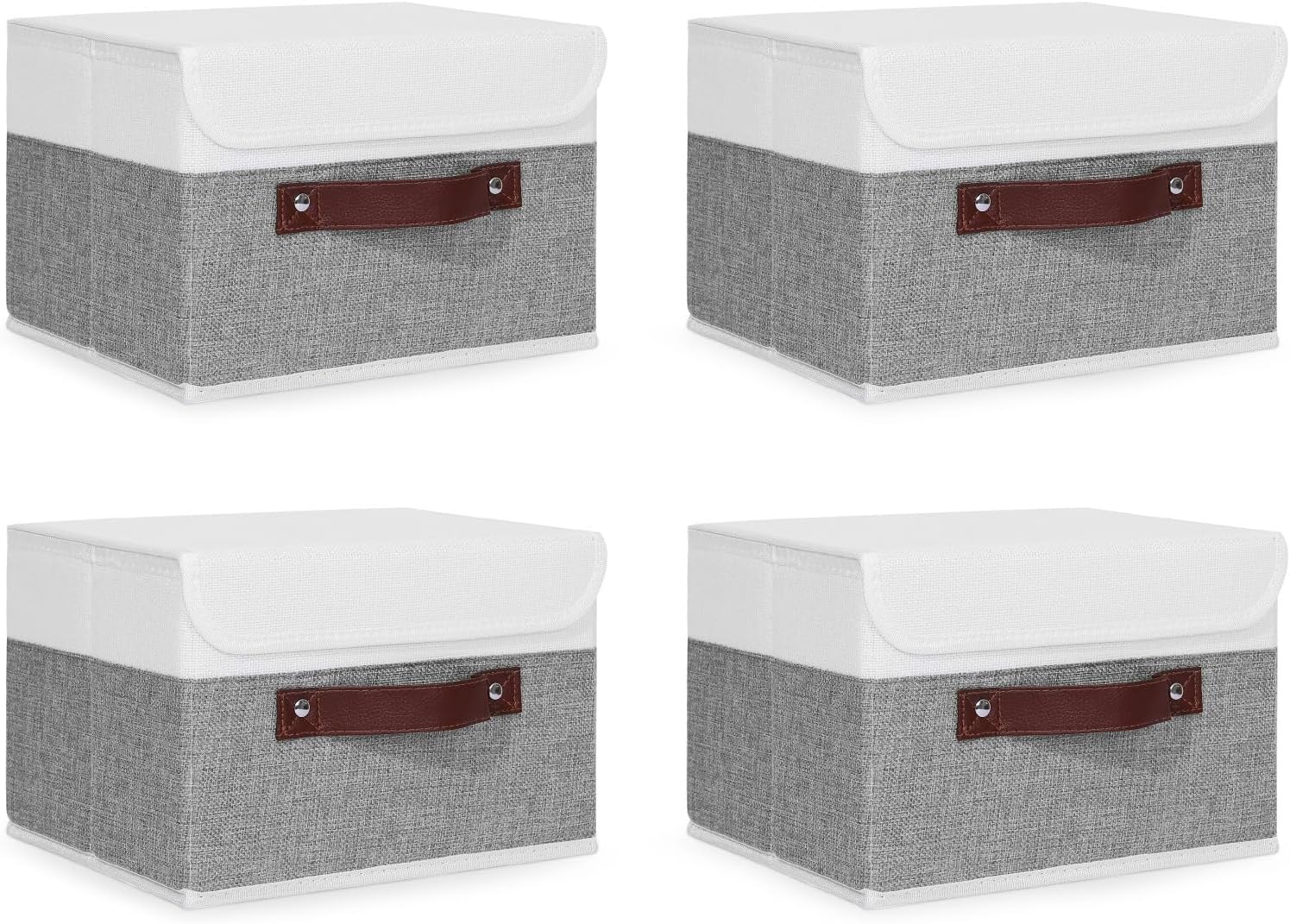 Linen Beige Storage Bin — Set of 1 — Small (Pack of 4)