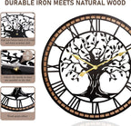 Battery Operated Black Wall Clock — 20" - View 3